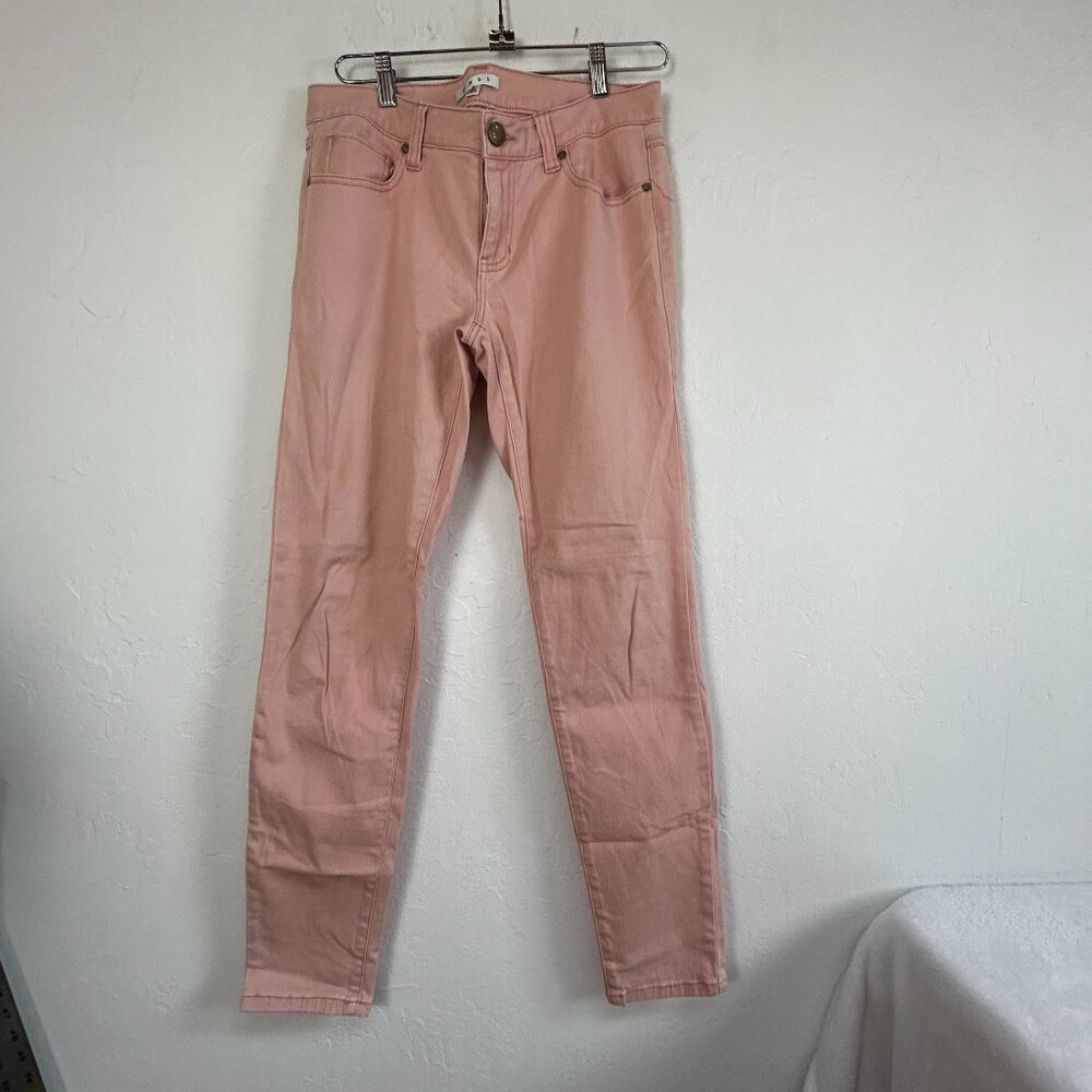 Cabi Womens Low Rise Pink Denim Skinny Jeans Size 6 Style 224 Stretch Casual